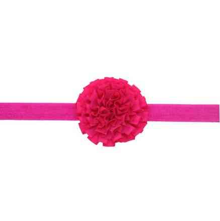 Малинова пов'язка для дітей на голову - розмір універсальний (на резинці), квітка 7см Київ