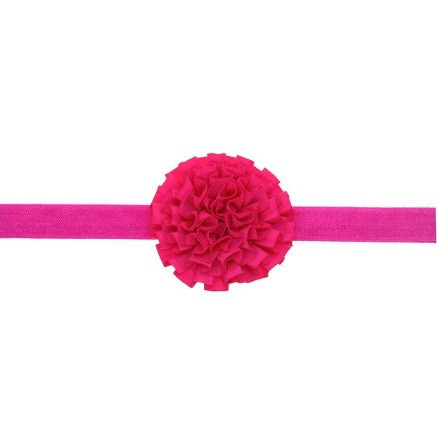 Малинова пов'язка для дітей на голову - розмір універсальний (на резинці), квітка 7см Київ - фото 1