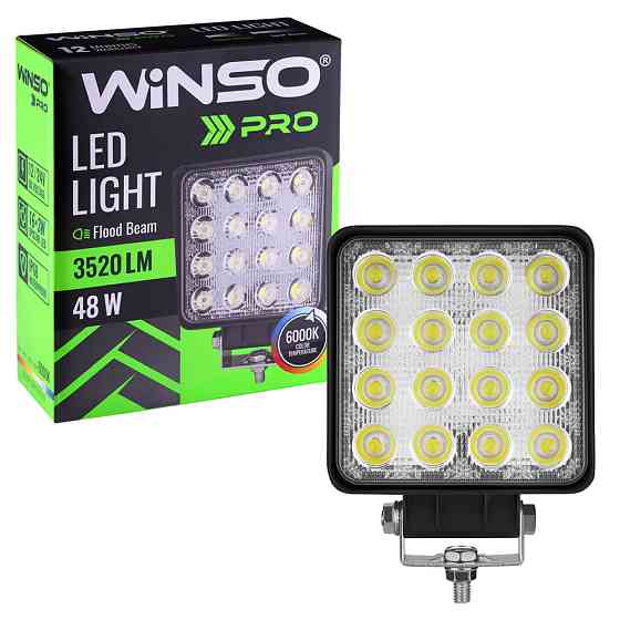 Фара світлодіодна Winso Pro Epistar white розсіяний 10-30V, 48W (16x3W), 1шт Львів