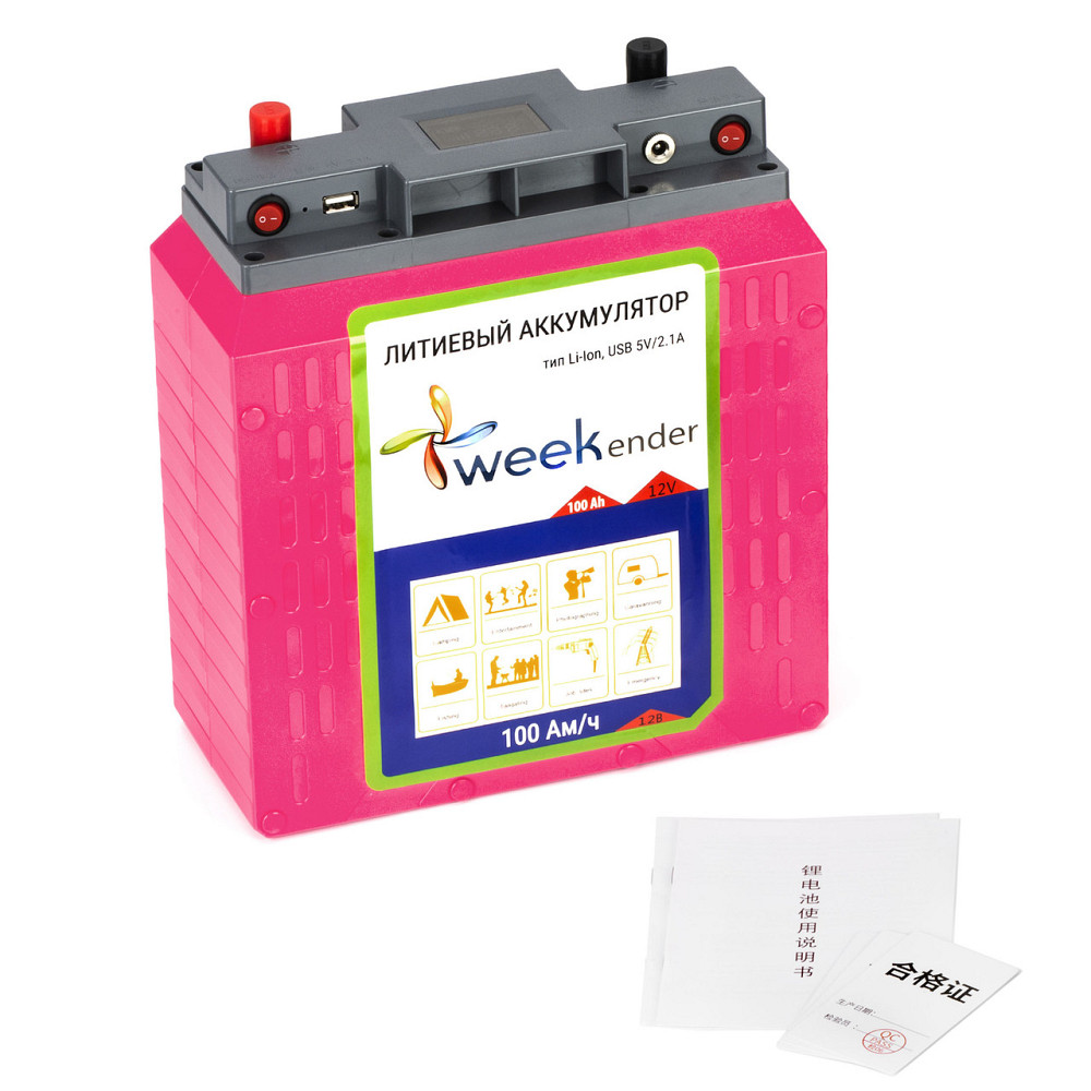 Літій-іонний акумулятор із зарядкою Weekender 12V100Аh Черкаси - фото 4