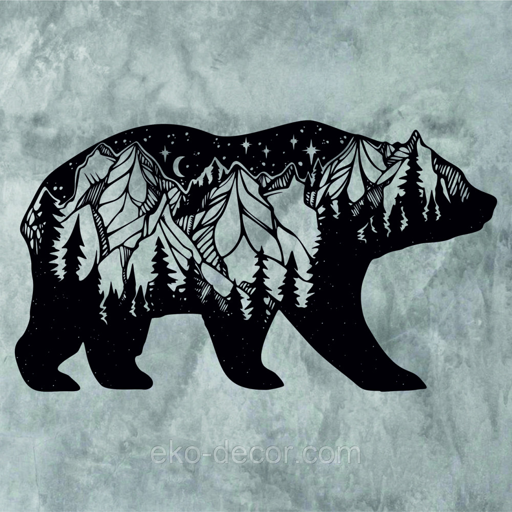 Декоративне настінне Панно «Ведмідь» Декор на стіну Київ - фото 6