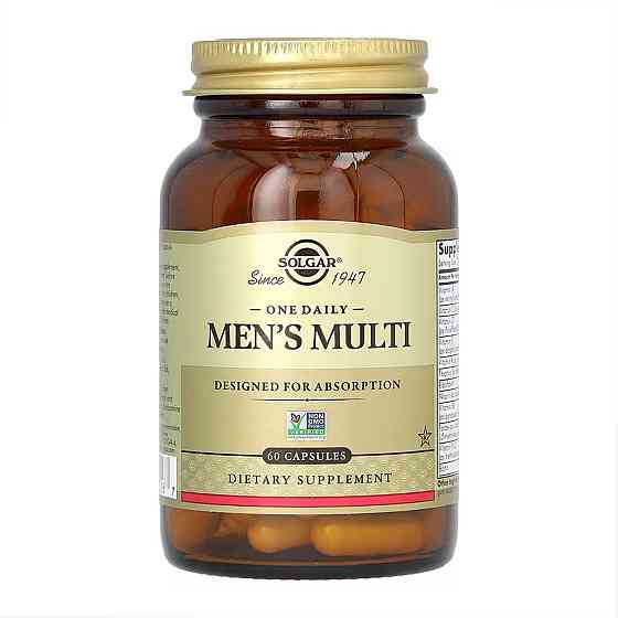 Вітаміни для чоловіків Solgar One Daily Men's Multi 60 капсул Київ