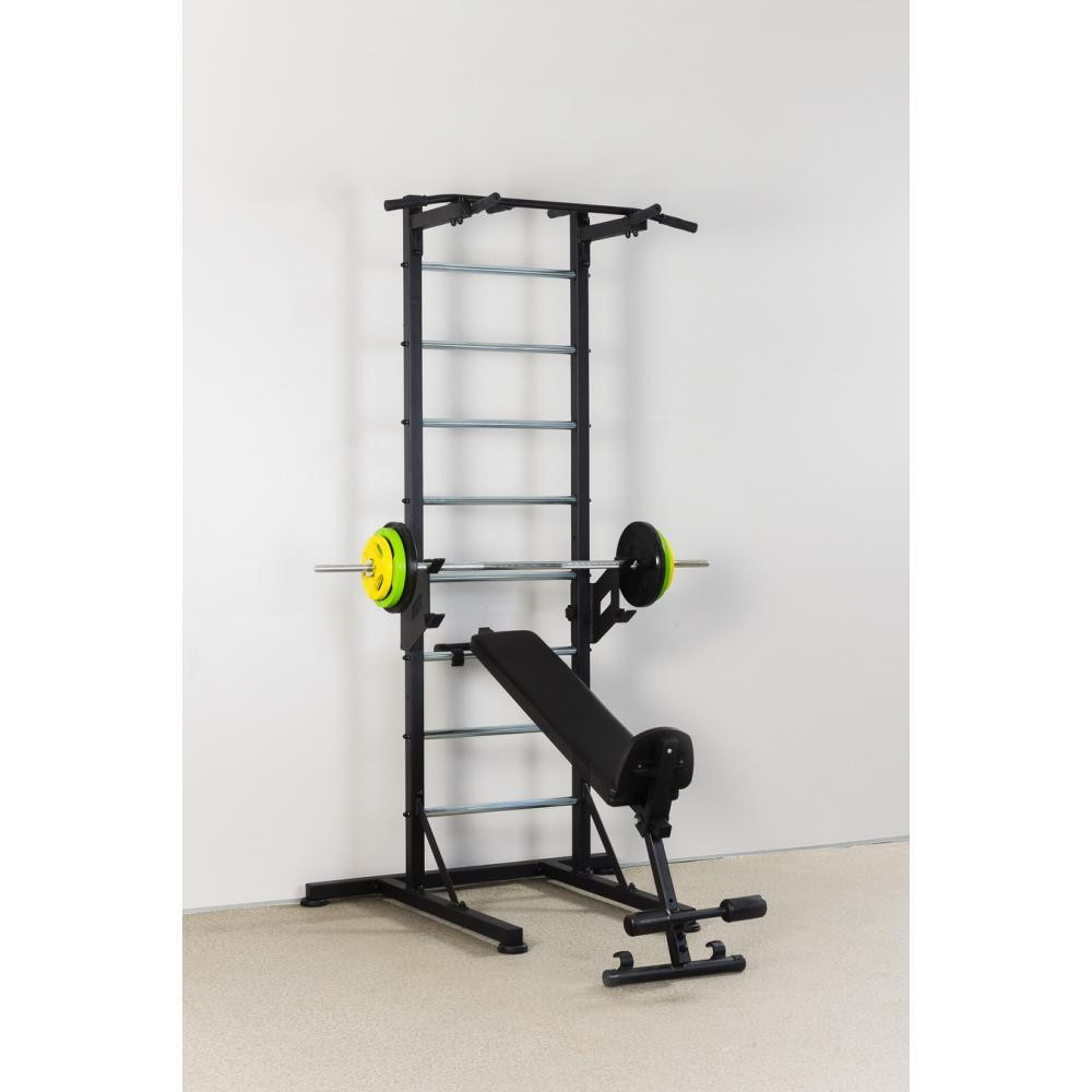 Шведская стенка передвижная Universal Black Pro универсальная без креплений скамья для пресса турник брусья Каменское - изображение 9