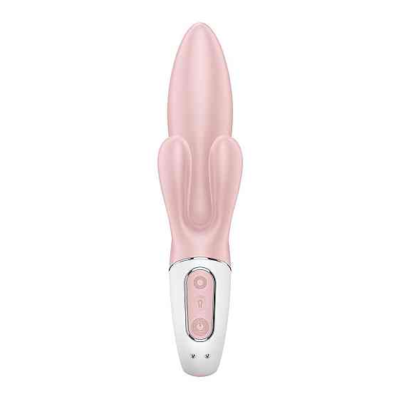 Вібратор-кролик надувний Satisfyer Air Pump Bunny 3, 12 режимів, подвійний відросток Sex Aura Київ