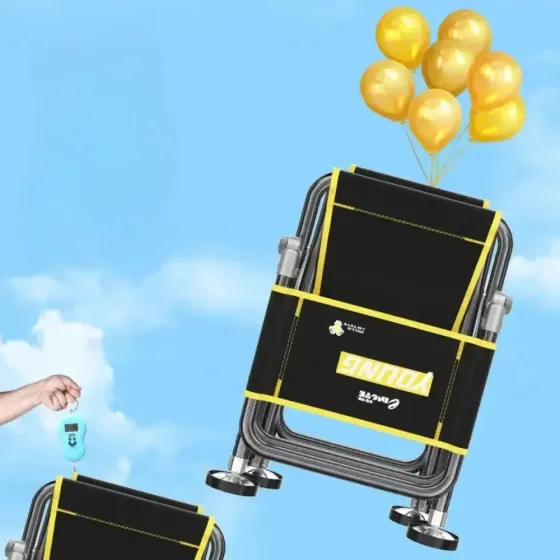 Складной телескопический стул до 150 кг, ven-1252 / Стул для рыбака / Складное кресло Коломия