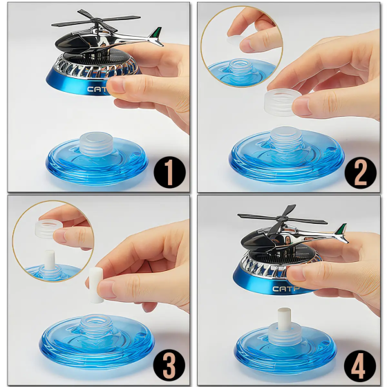 Дифузор ефірних олій Вертоліт J2 ароматизатор для автомобіля (Синій) Київ