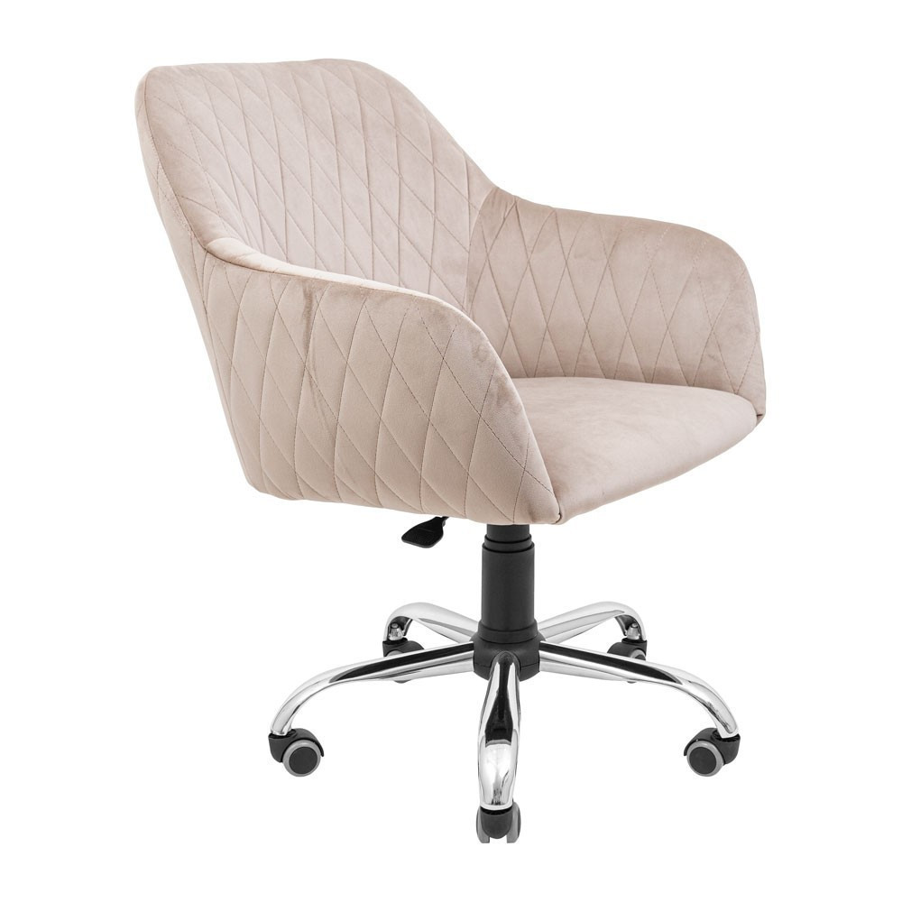 Стілець крісло м'який LibertyDesign U Riviera 21 Piastra Roll Хром Кремовий Київ - фото 1