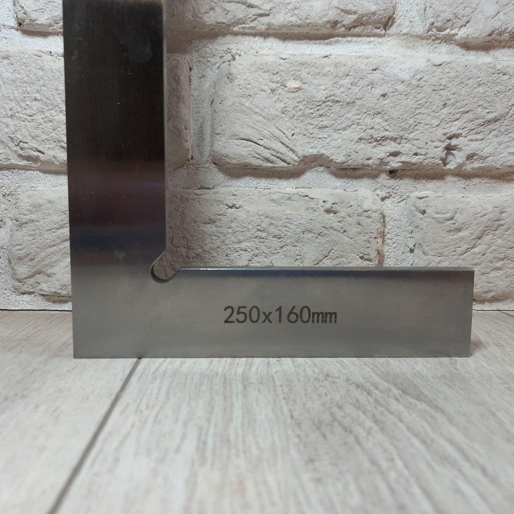 Угольник слесарный УП 250×160 мм ГОСТ для точной разметки и контроля углов 90° из стали Харьков - изображение 3