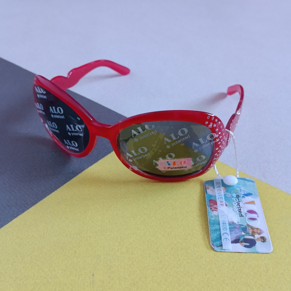 Детские очки солнцезащитные красные с камешками Киев - изображение 1