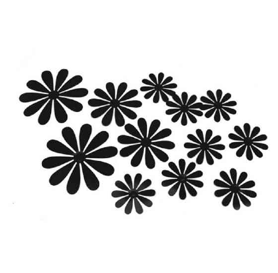 Набір чорних квіточок - 12шт. Київ