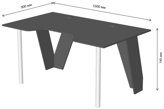 Комп'ютерний стіл LION Квест Кашемір (LION-041175) ТОП Львів - фото 8