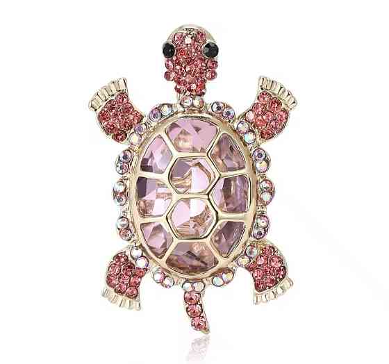 Брошка "Черепашка" Рожевий (0225) Сміла