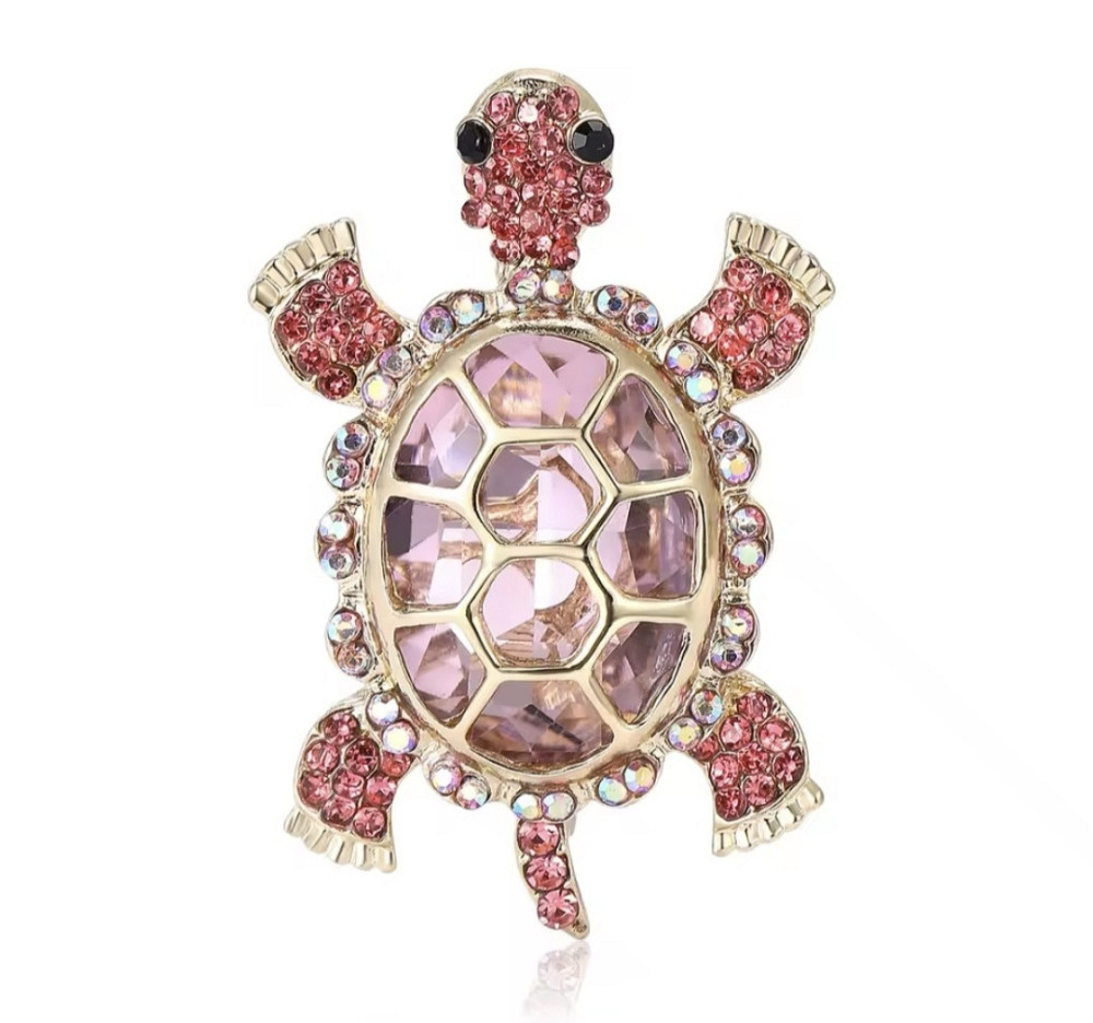 Брошка "Черепашка" Рожевий (0225) Сміла - фото 3