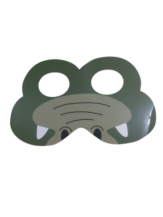 Дитяча маска Крокодил картон one size зелений. Київ