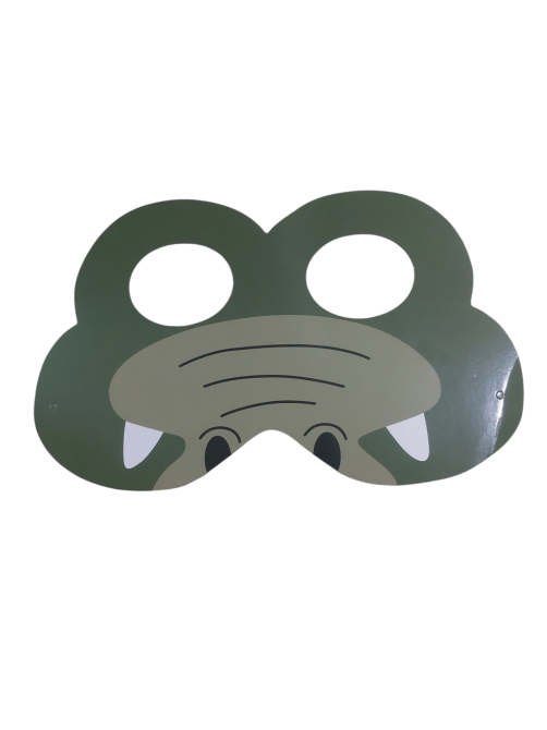 Дитяча маска Крокодил картон one size зелений. Київ - фото 1