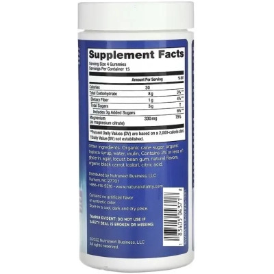 Вітамінно-мінеральний комплекс Natural Vitality Цитрат Магнію, 330 мг, смак малина лимон, CALM, Magnesium Supplement (PTG04371) Вінниця - фото 2
