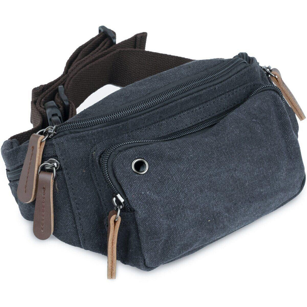 Сумка поясная текстильная Vintage 20085 Черная Киев - изображение 9