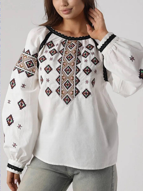 Женская современная вышиванка  80% хлопок, 20% полиэстер 46 Одесса - изображение 8