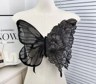 Аплікація нашивка чорна для одягу Метелик Київ - фото 1