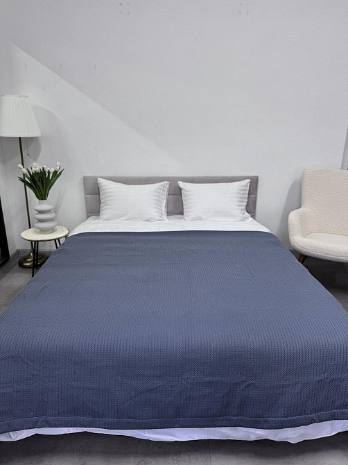 Ecotton Покривало Ecotton Pique 180х230 см натуральне сіре Grey в крафтовій подарунковій коробц Коломыя - изображение 2