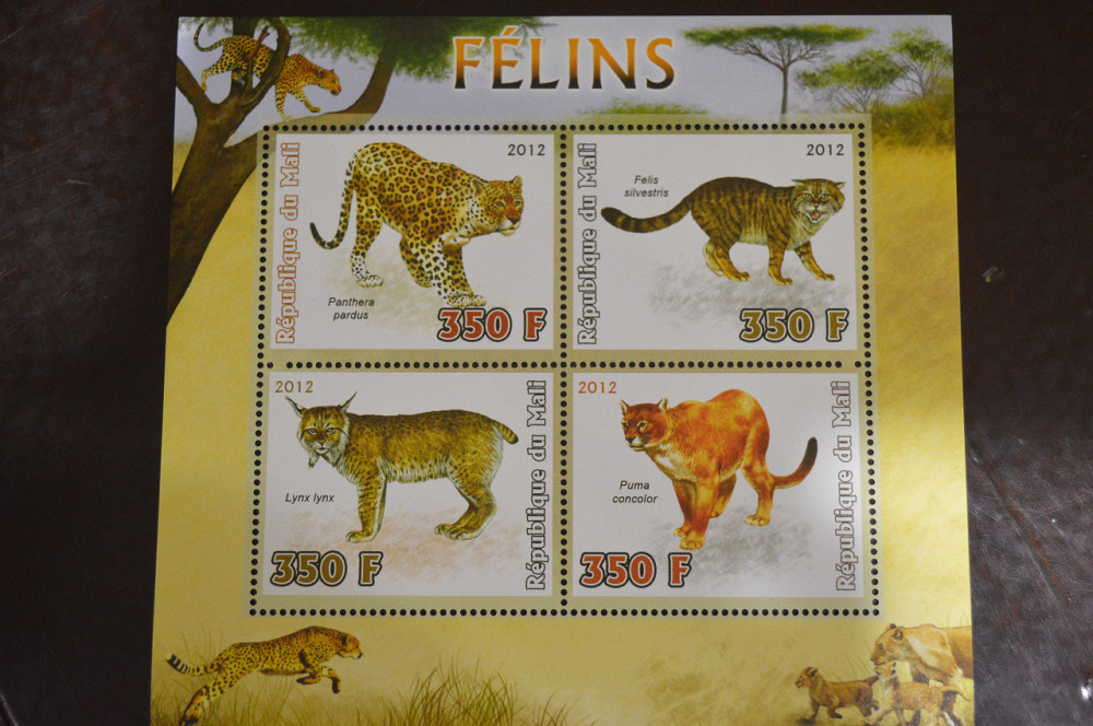 Малі. Марки. Фауна. Блок. 2012 рік (В-3) Полтава - фото 1