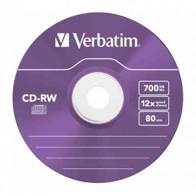 Диск CD Verbatim CD-RW 700Mb 12X SlimBox 5шт Color (43167) Винница
