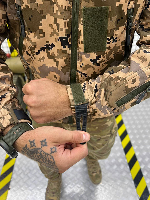 Куртка пиксель тактическая с капюшоном Осень Весна Одесса - изображение 5