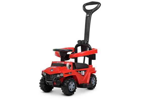 Дитяча каталка-толокар M 4231L-3 Червоний, з батьківською ручкою Вінниця