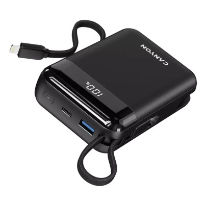 Батарея универсальная Canyon 20000mAh OnPower 204 PD/20W Built-in Lightning Cable (CNS-CPB204B) Винница - изображение 9
