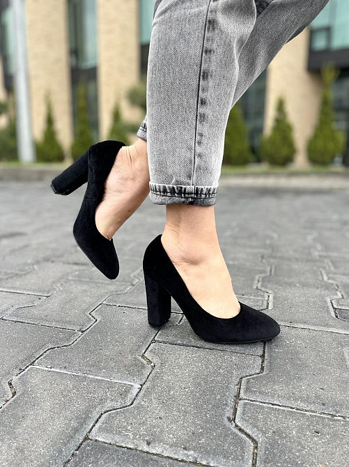 Туфлі жіночі SEASTAR чорні оксамит каблук 9см 36р.-23см 37р.-23,5см 38р.-24,5см ( 1920) Коломыя - изображение 6