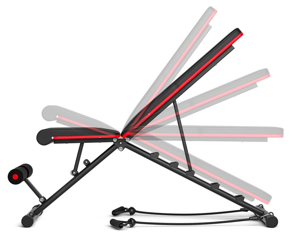 Тренировочная скамья для дома и спортзала регулируемая с эспандерами Спортивная скамья для тренировок HS-2030 Киев - изображение 7