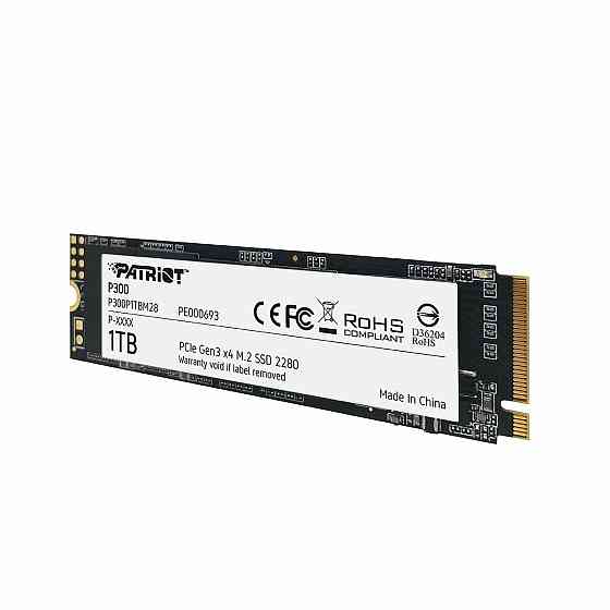 SSD M.2 Patriot P300 1TB NVMe 2280 PCIe 3.0x4 3D NAND TLC Київ