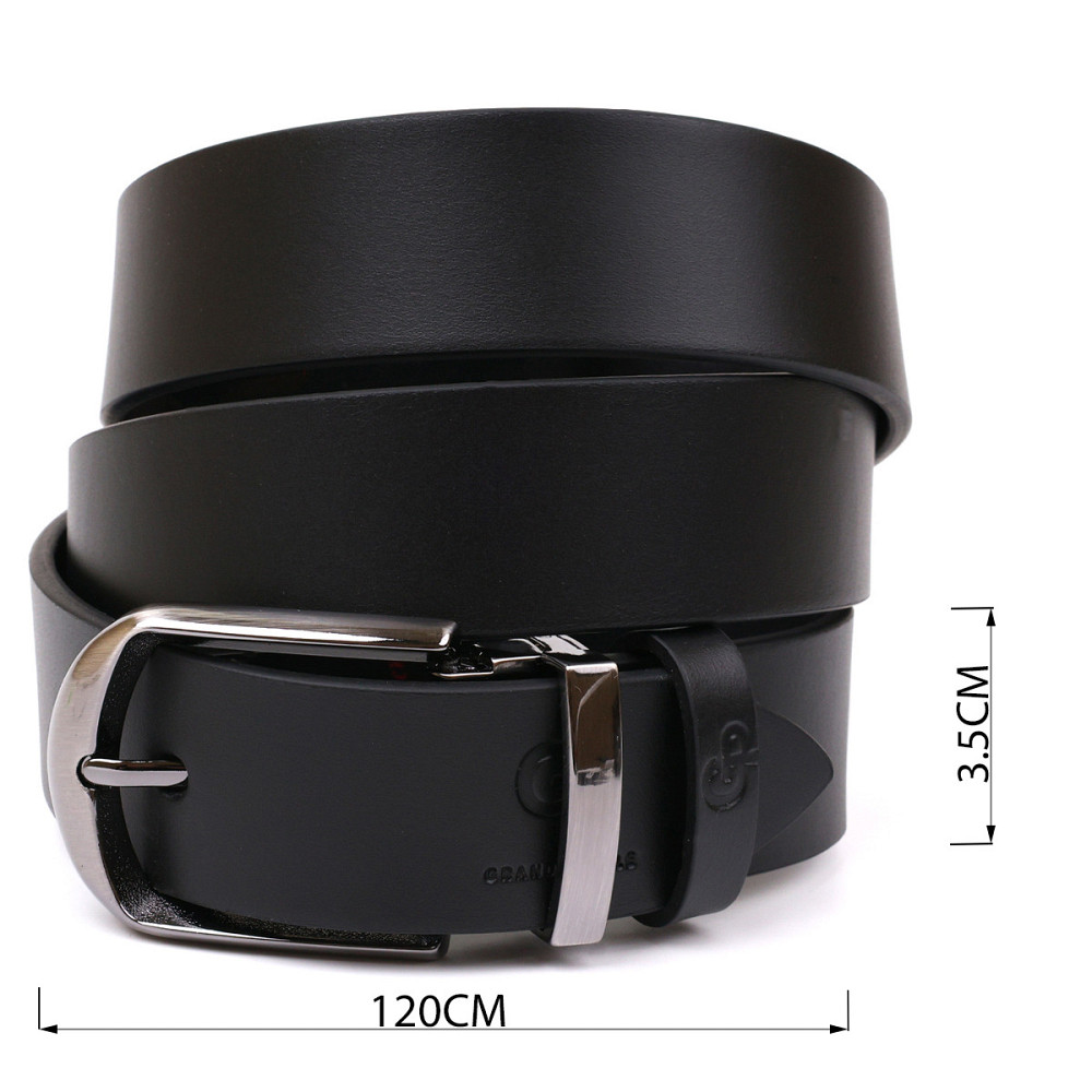 Ремінь чоловічий GRANDE PELLE 00870 шкіряний Чорний Київ - фото 4