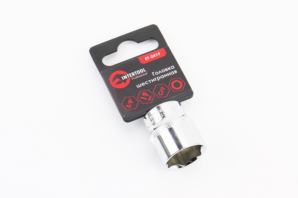 Головка торцева 6-гранна 3/8" 19мм CrV ET-0419 Київ - фото 1