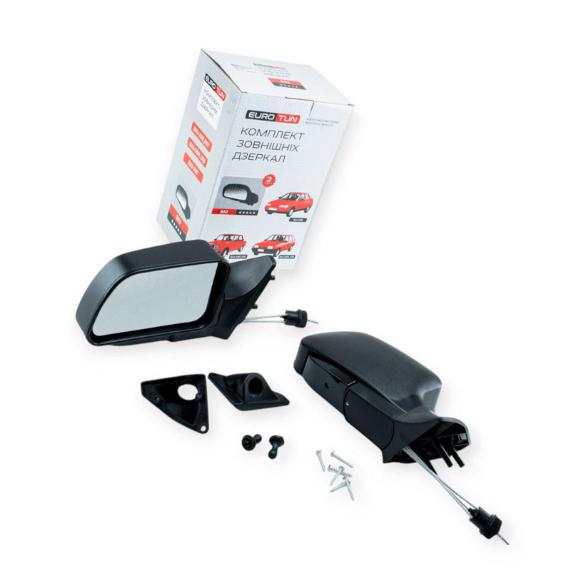 Зеркало 2109, 21099, 2113, 2114, 2115 заднего вида наружное черное (к-кт 2 шт) 2108, Мукачево - изображение 1