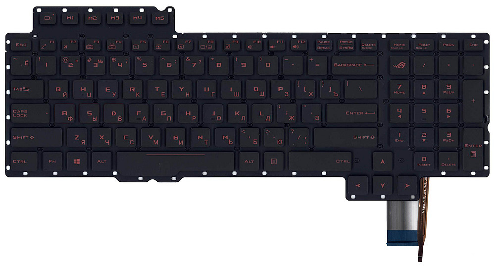 Клавиатура для ноутбука Asus ROG (G752) с подсветкой (Light), Black, (No Frame) RU Вінниця - фото 2