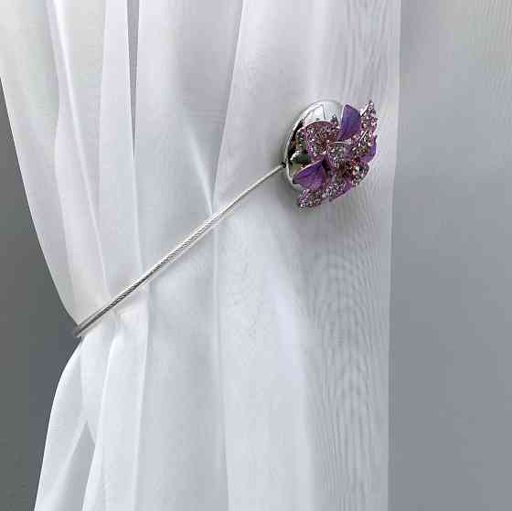 Магніти для штор та гардин "Flowers" набір 2 шт Бузковий (81-189) Київ