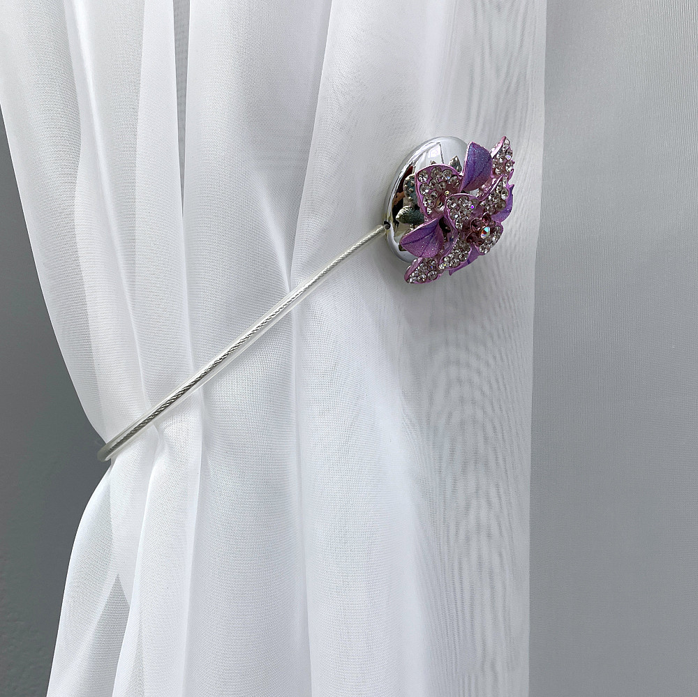 Магніти для штор та гардин "Flowers" набір 2 шт Бузковий (81-189) Київ - фото 3