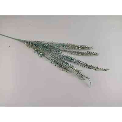 Декоративна гілка YES! Fun Папороть 85 см, бірюза, гліттер (974581) Вінниця