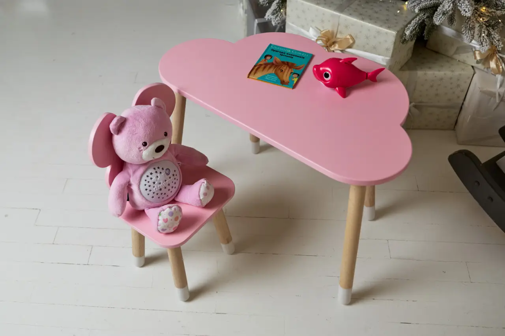 Детский столик Облачко (Розовый) и стульчик Бабочка (Розовый) Винница - изображение 4
