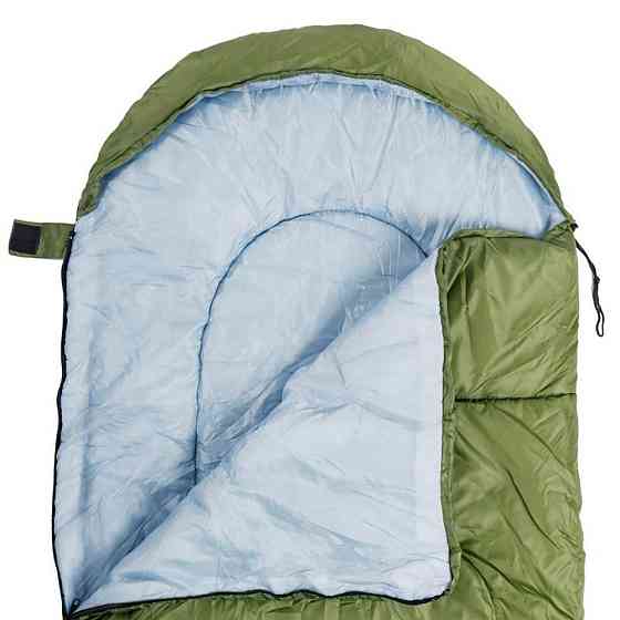 Спальный мешок-одеяло до 0 градусов, 210×75см, Олива / Туристический спальник с капюшоном / Спальник для ВСУ Киев