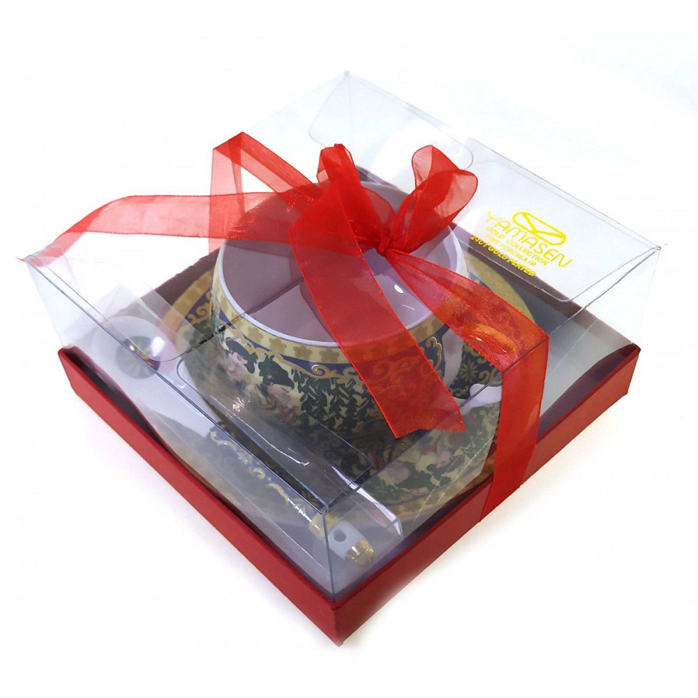 Чашка с блюдцем и ложкой набор Зеленая ива Киев - изображение 2