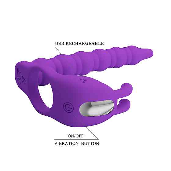 Віброкільце PRETTY LOVE Blackney purple, 7 vibration functions Memory function Sex Aura Київ
