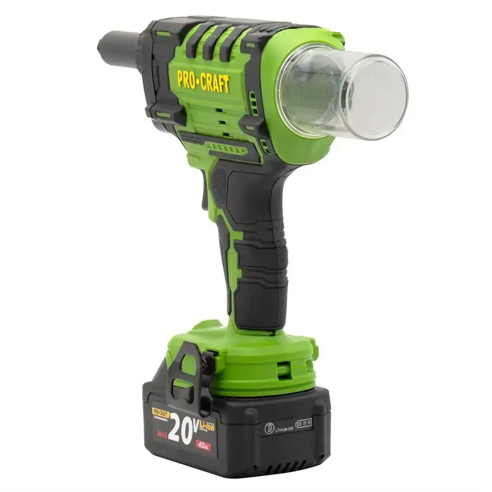 Заклепувальник акумуляторний Procraft PRG20 безщітковий з 2 АКБ і ЗП в кейсі гарантія 36 міс Львів - фото 2
