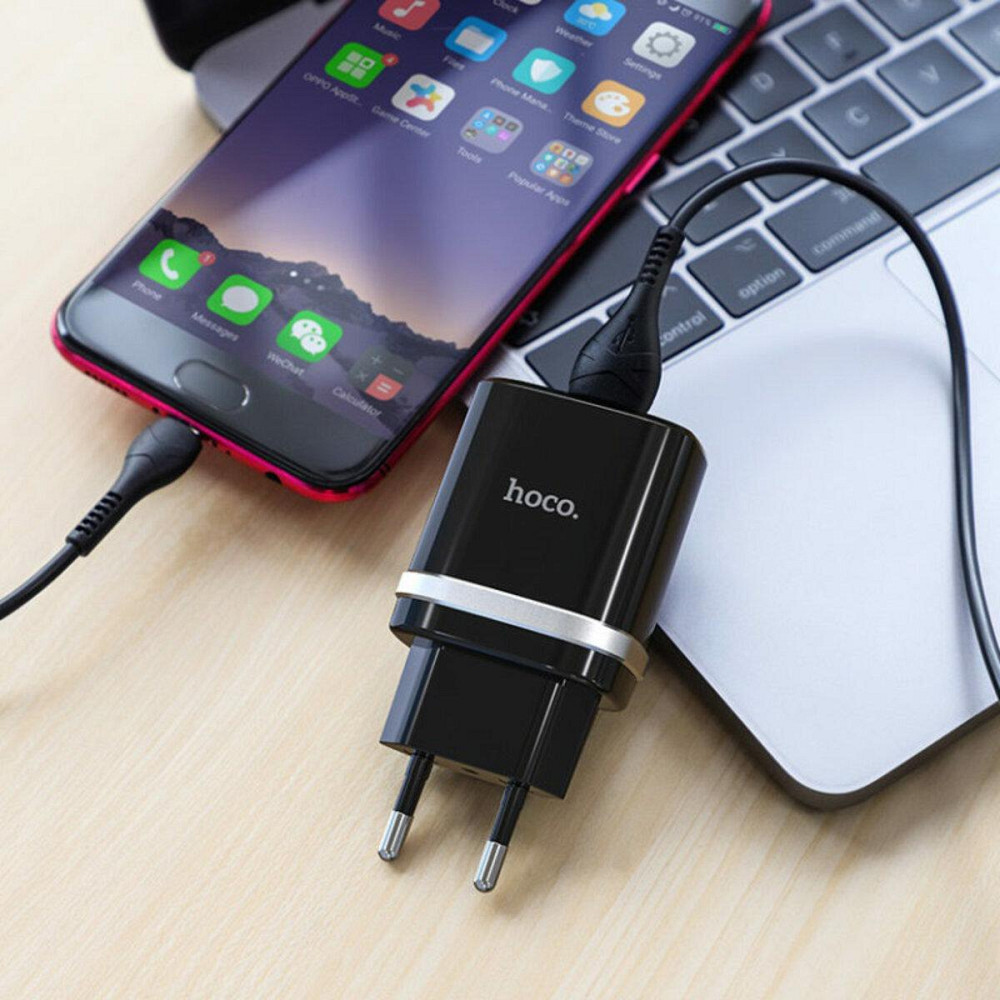 Сетевое зарядное устройство HOCO C12Q Smart QC3.0 charger set, цвет черный 6931474716279 Одесса - изображение 5