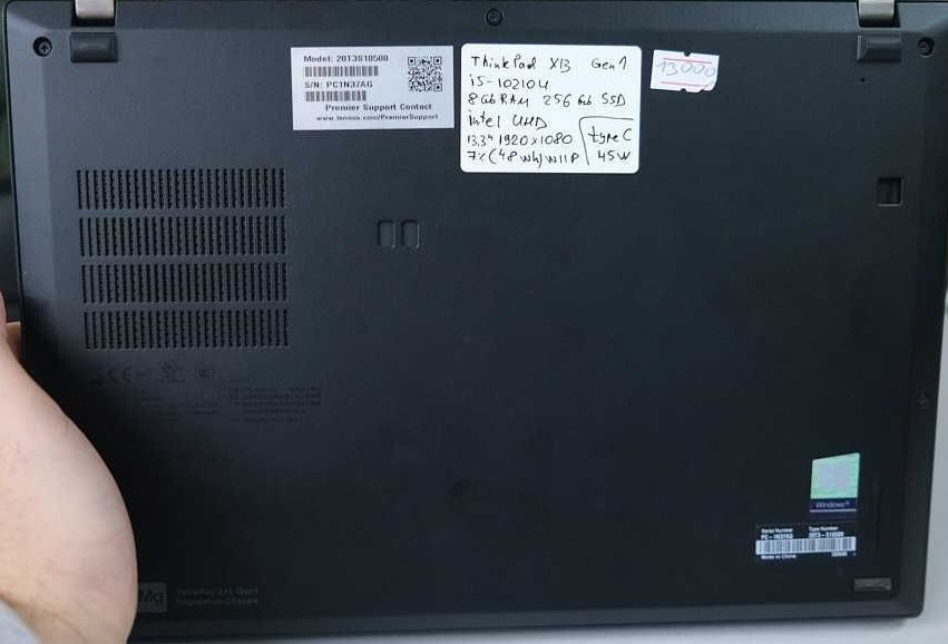 Thinkpad x13 Gen 1 i5-10210u 8 256Intel UHD 13.3 FHD Type c 45w. Харьков - изображение 1