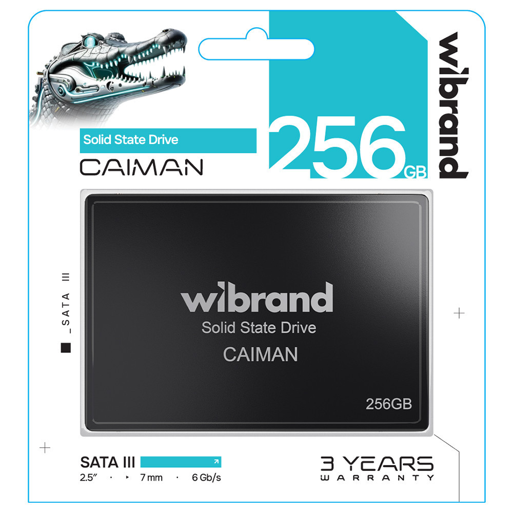 Накопичувач SSD Wibrand Caiman 256GB 2.5" 7mm SATAIII Standard Київ - фото 2