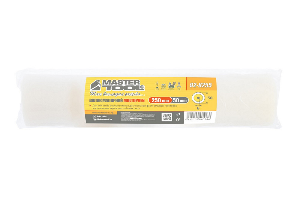 Валик малярський MASTERTOOL Moltopren 50/250 мм Ø 6 мм 92-8255 Коломыя - изображение 6