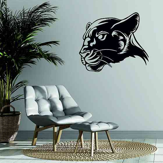 Декоративное настенное Панно «Пантера», Декор на стену 90*76 см, Черный Киев