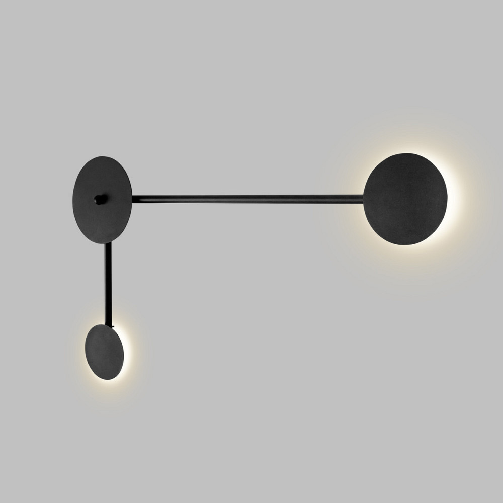 Бра світильник настінний 2-G4 чорний Disk NL 3665-2 BK Київ - фото 4